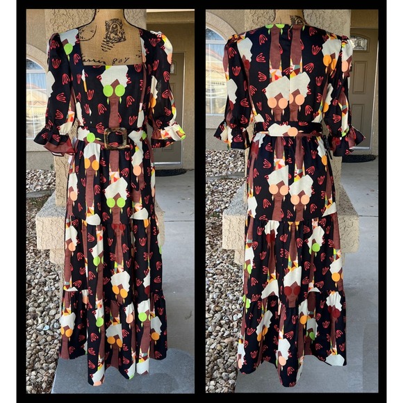 Modcloth Hutch Let's Go Boho Maxi Dress Size 8 - Picture 7 of 9